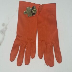 1960s vintage gloves - orange